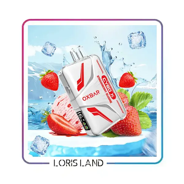 پاد یکبار مصرف بستنی توت فرنگی اوکس بار 20 هزار پاف